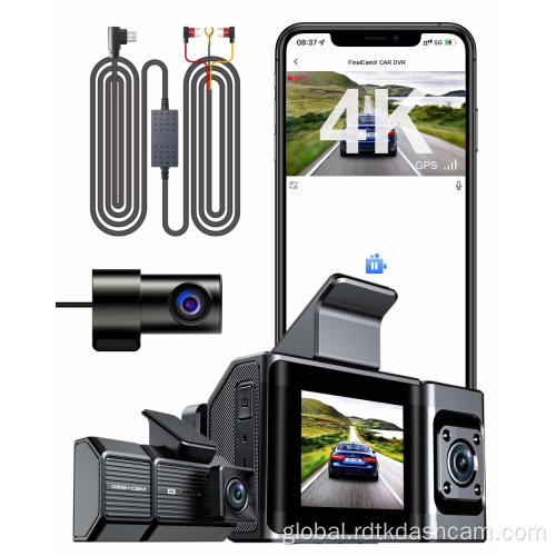 China 2-inch 3 lens dashcam with built-in GPS Supplier